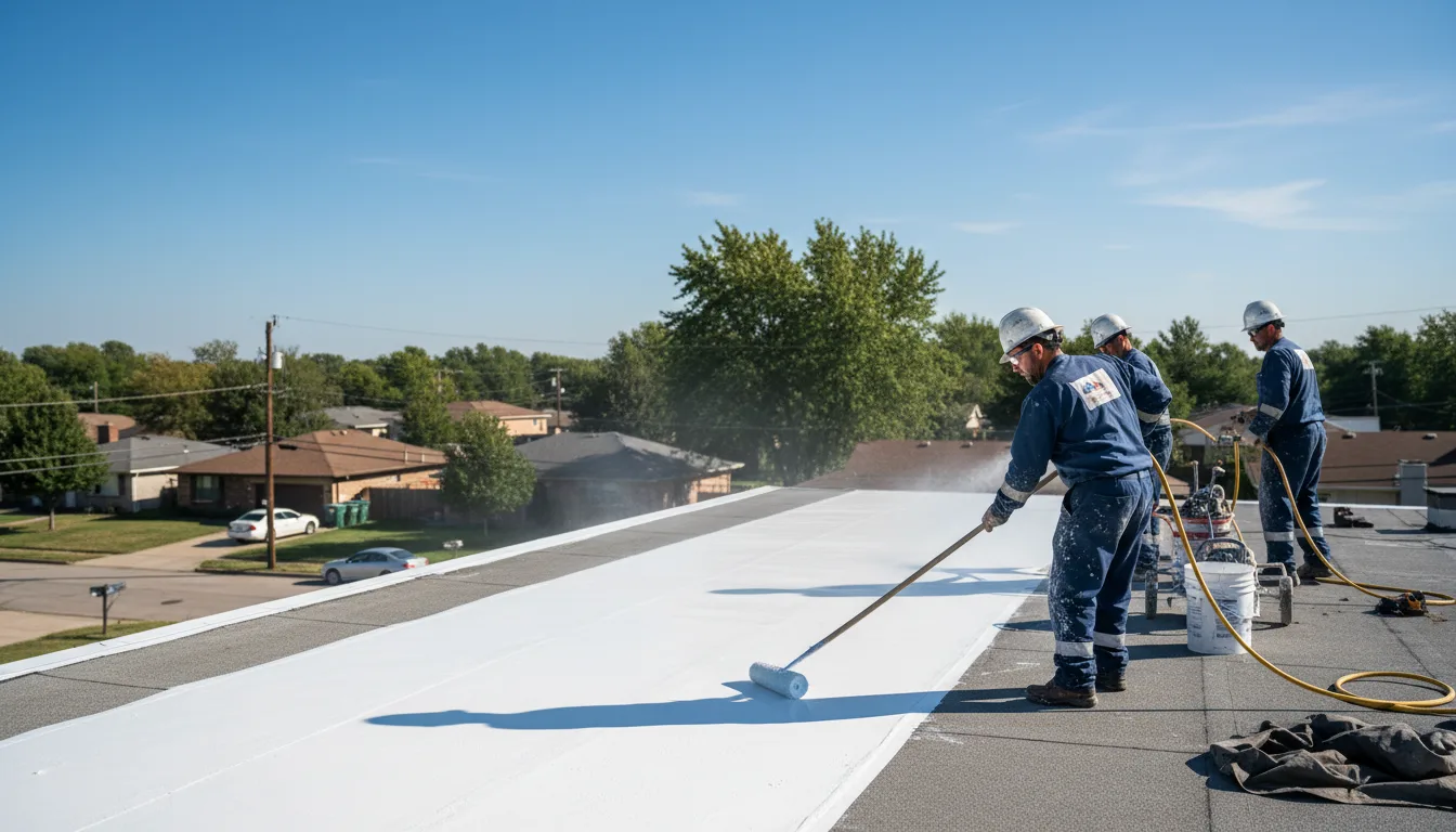 Commercial roof coating in Tyrone, OK near me